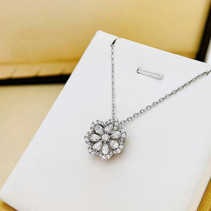 diamond flower necklace