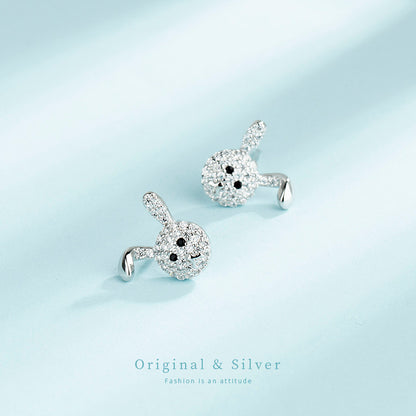 diamond rabbit earring