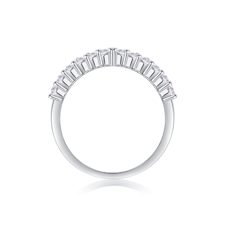 Dainty Moissanite Pave V-Ring

