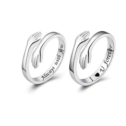 S925 Sterling Silver Hug Ring