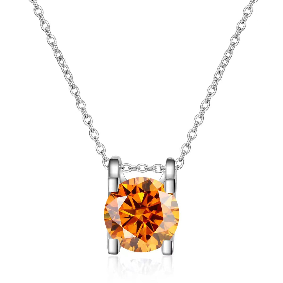 Champagne Moissanite necklace for women