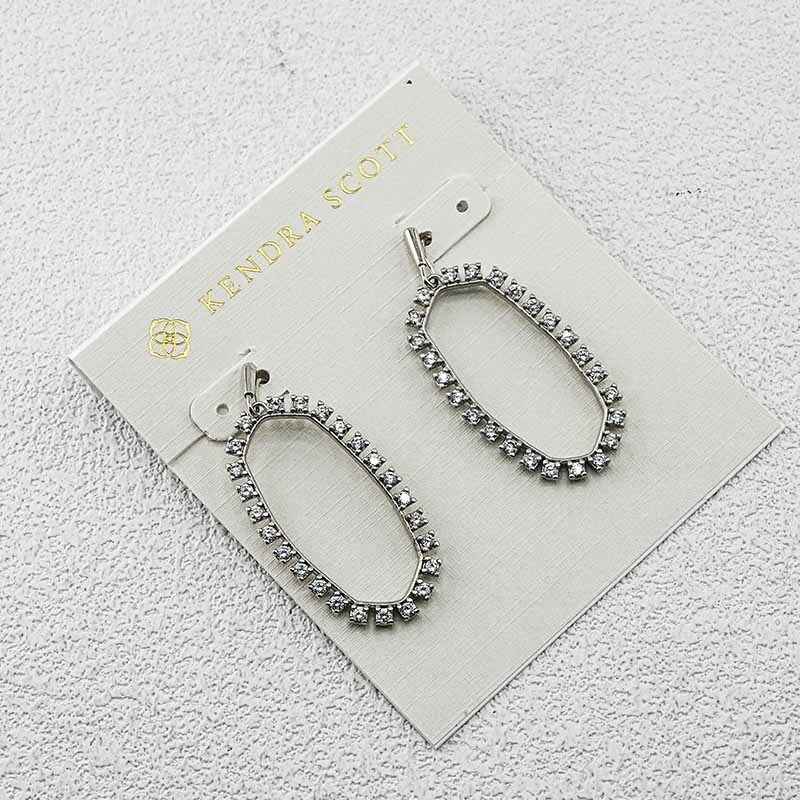 Kendra Scott zirconia cutout earrings