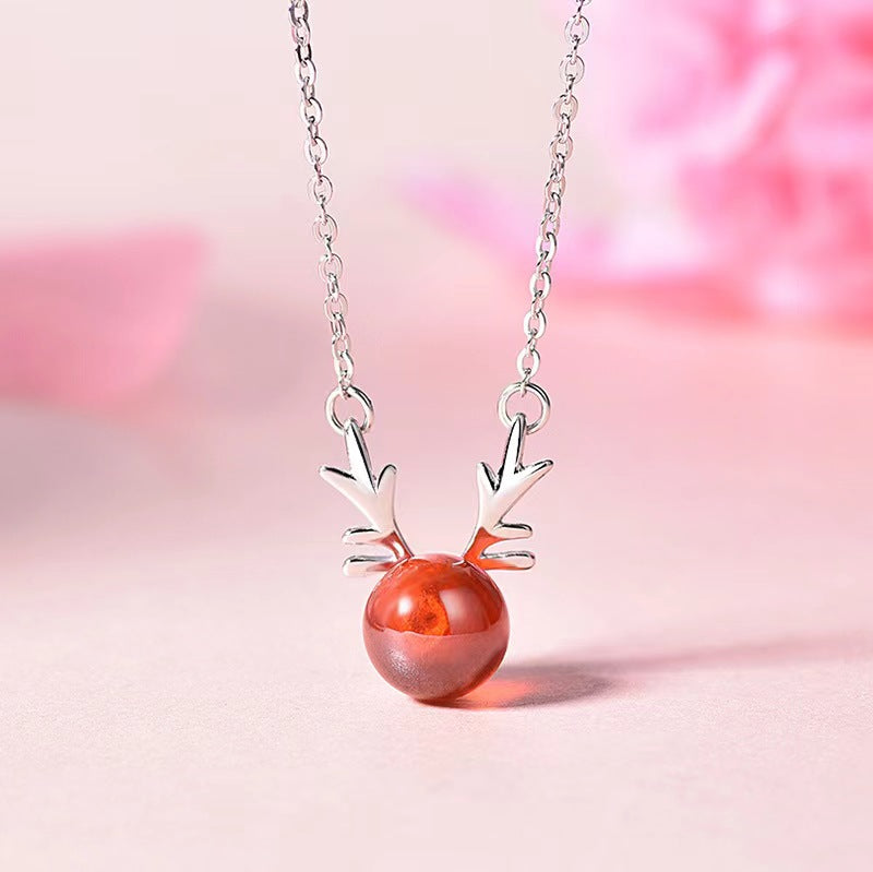 red antler necklace for women