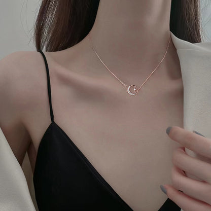 moon and star necklace for women