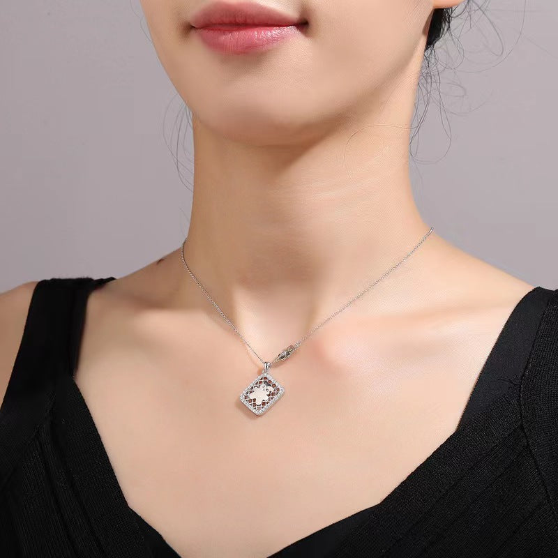 silver miffy necklace for women