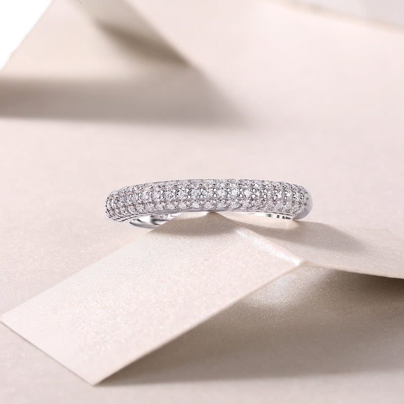 White Gold Plated Moissanite Band