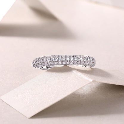 White Gold Plated Moissanite Band