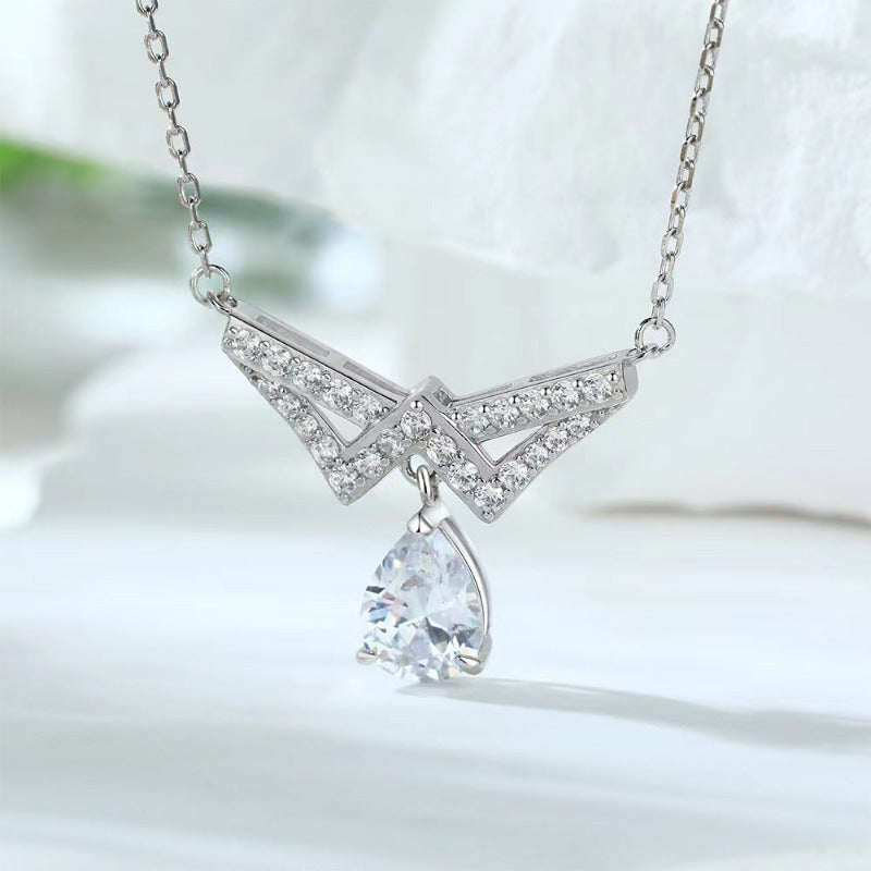 bow tie necklace diamond