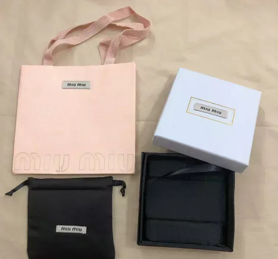 Miu Miu diamond-encrusted enamel square earrings - JIMMY JEWELRY 01