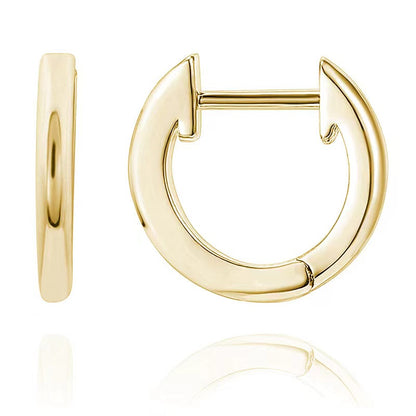 14K Gold Plated, Gold Vermeil, S925 Sterling Silver Cuff Earrings Huggie Stud