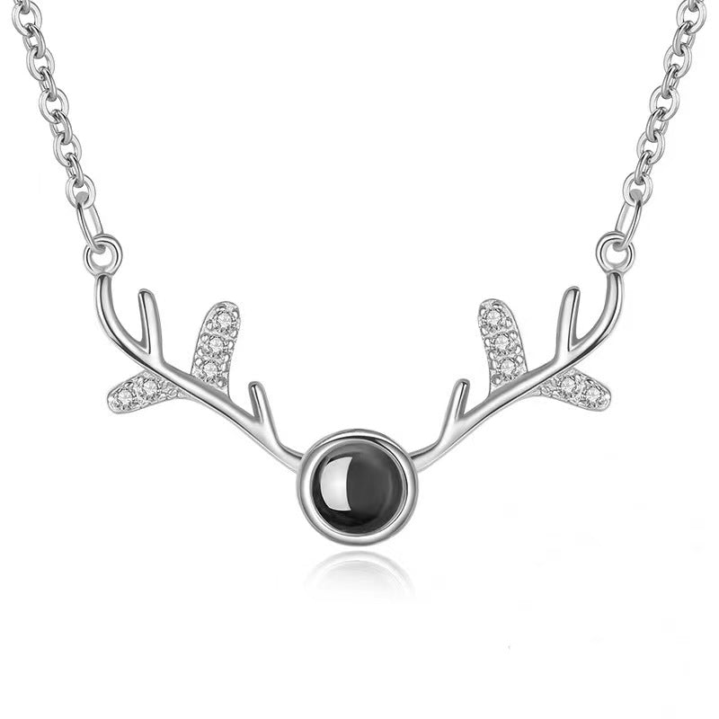 diamon antler  necklace sample antler jewelry 