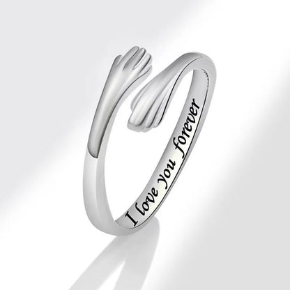 Adjustable Trendy Hug Ring Always with You Love Fashionable Ring For Women