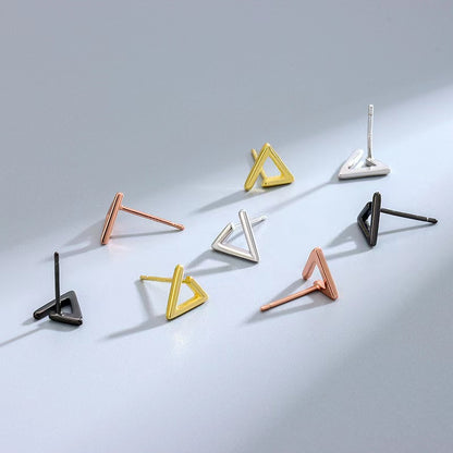 triangle stud silver