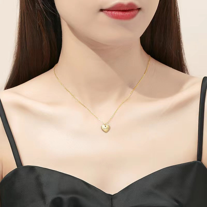 heart necklace love pendant for women