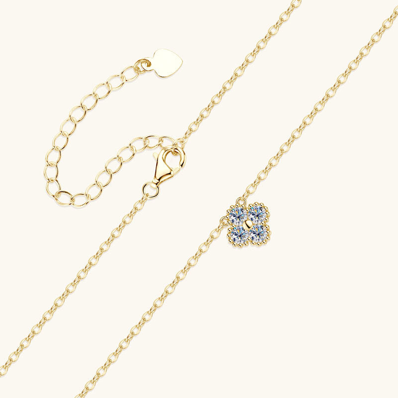 moissanite necklace and earring set