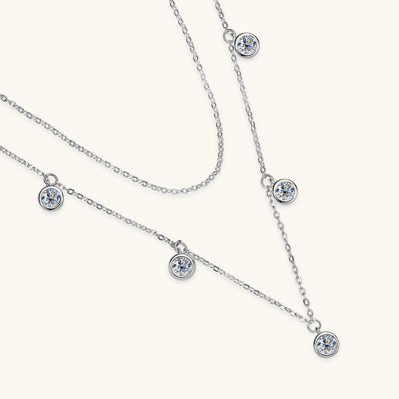 Versatile Two-Row Moissanite Necklace

