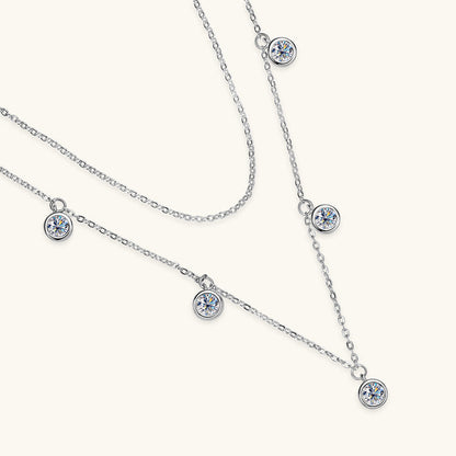 Versatile Two-Row Moissanite Necklace

