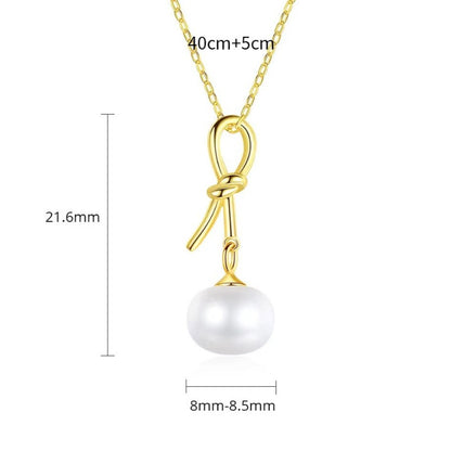 pearl pendant necklace size