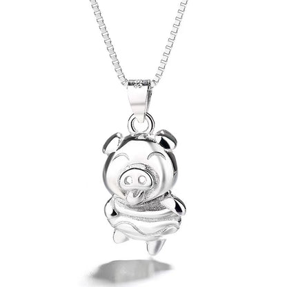 cute pig necklace