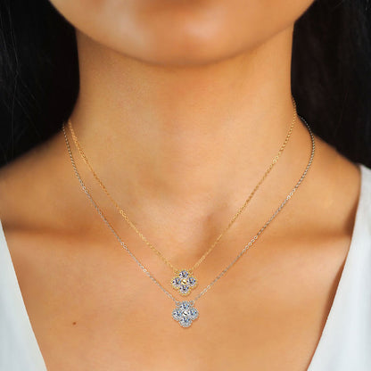 white gold moissanite necklace