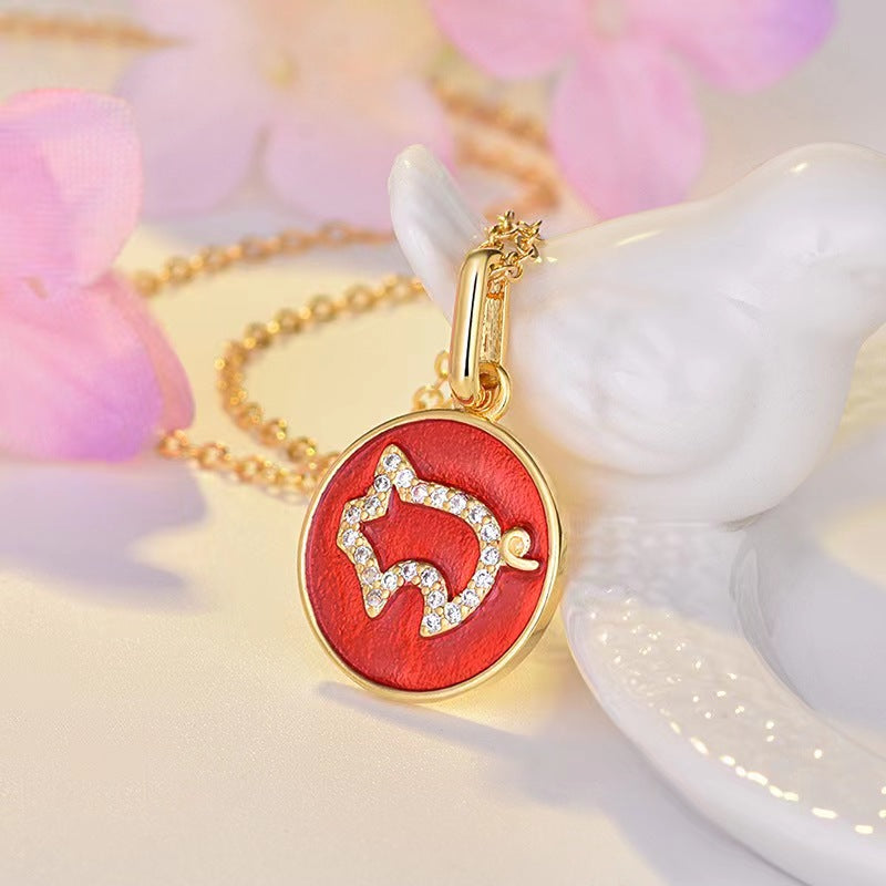 pig coin necklace
