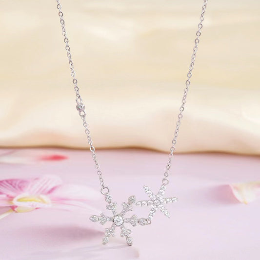 diamond Snowflake Pendant Necklace