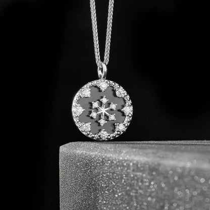 circle star diamonds necklace for women