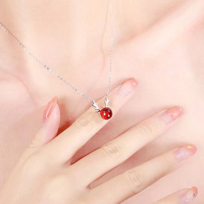 pomegranate red necklace for women