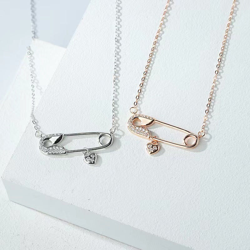 safety pin necklace pendant 