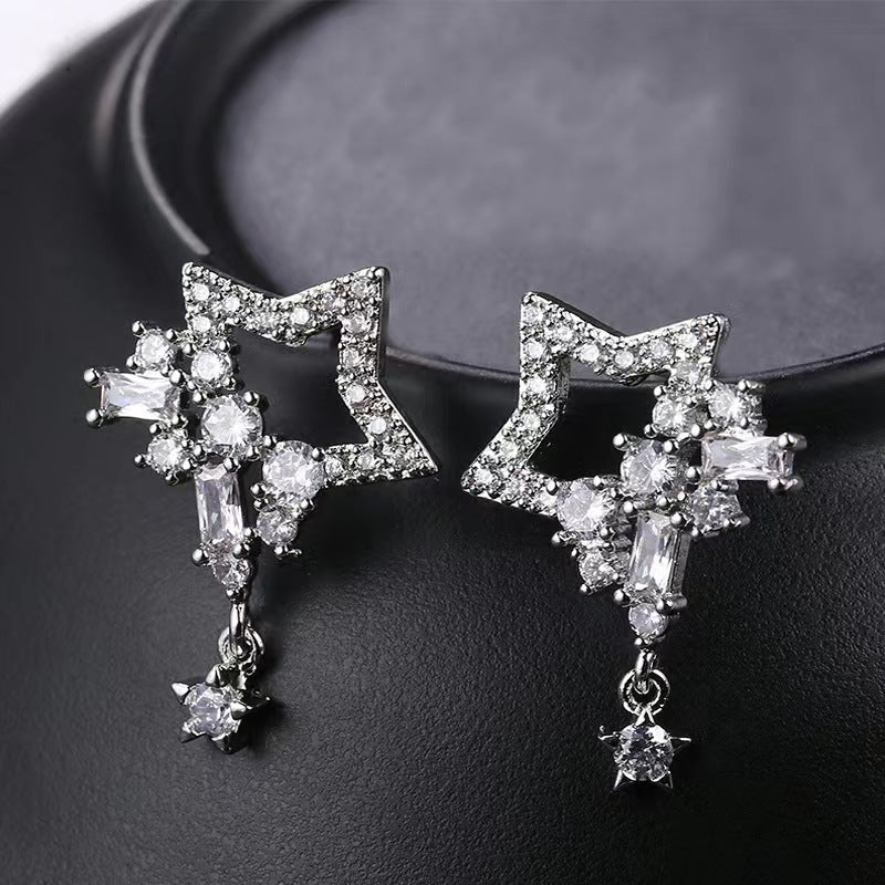 diamond stars earrings