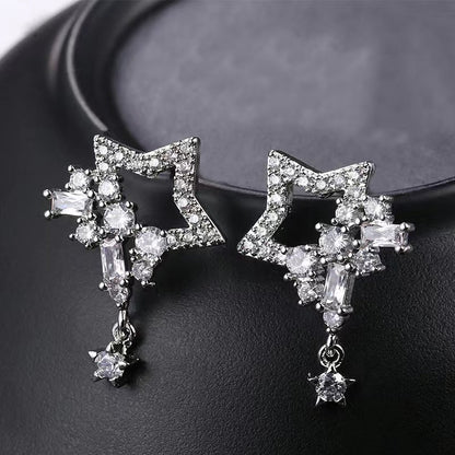 diamond stars earrings