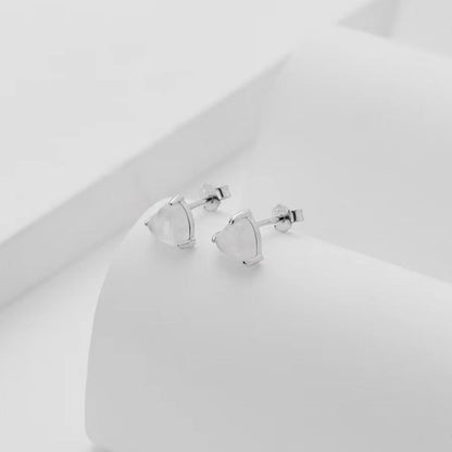 crystal stud silver