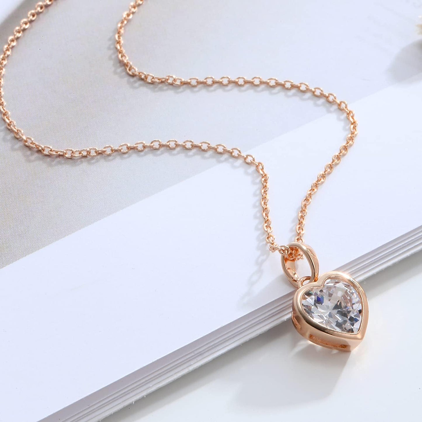 Three-Stone Swirl Pendant Necklace