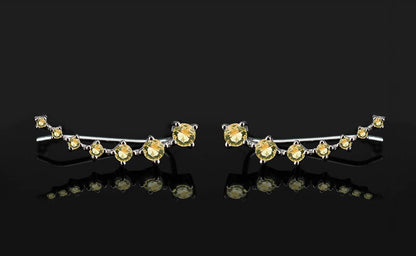 Zircon Ear Climber Earrings