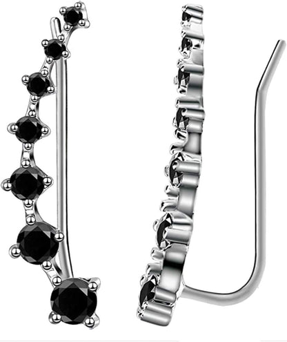 Zircon Ear Climber Earrings