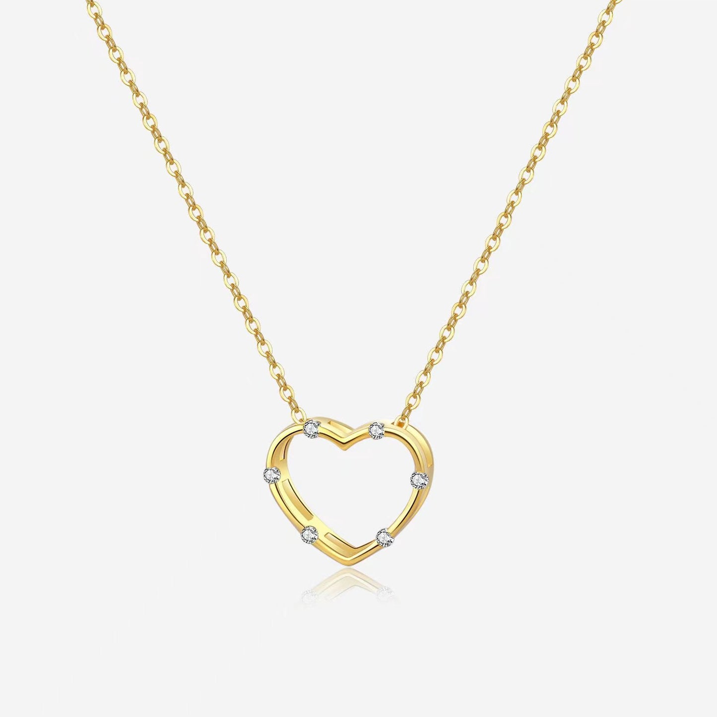 hollow heart jewelry silver