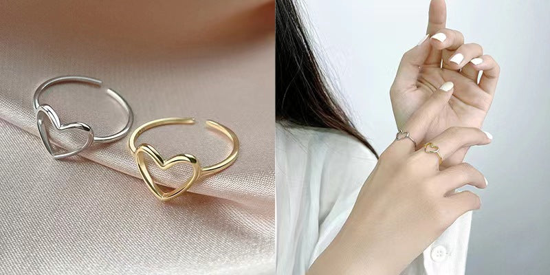 simple heart ring 