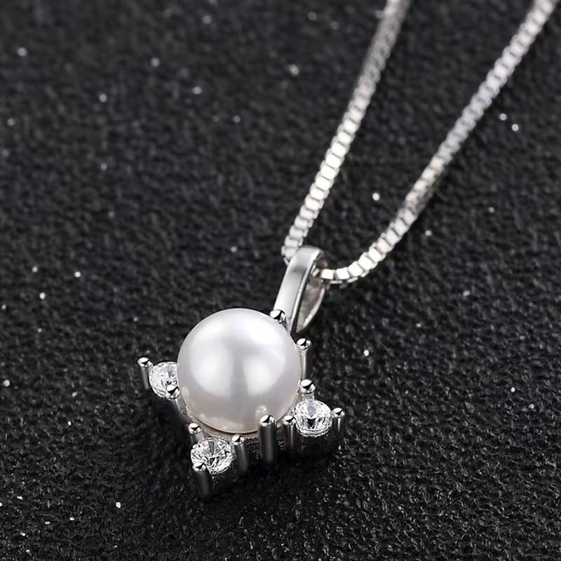 pearl diamond necklace for women