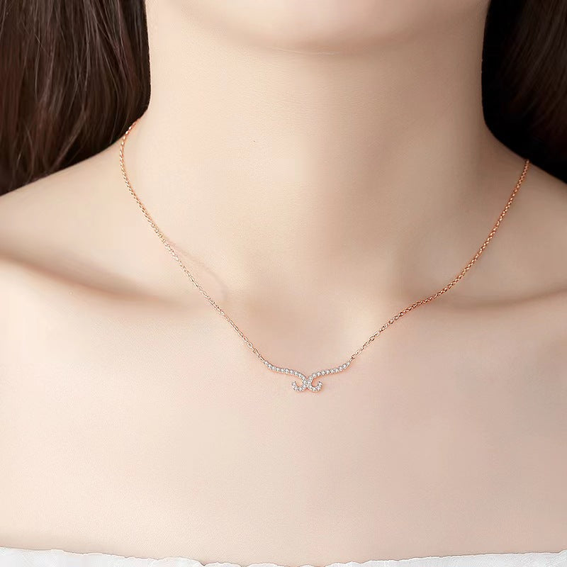 scattered curved bar necklace for women