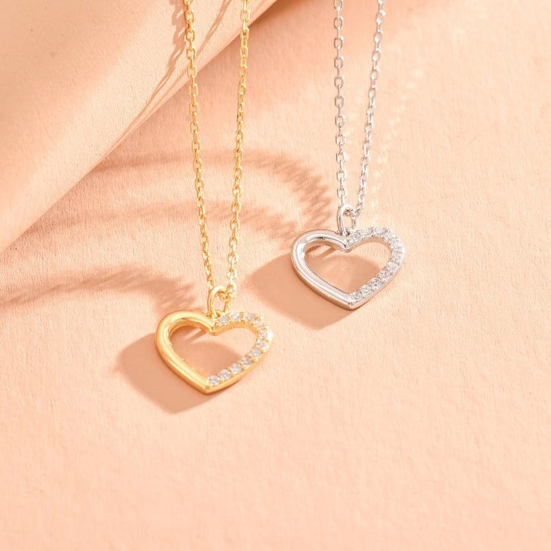heart necklace silver