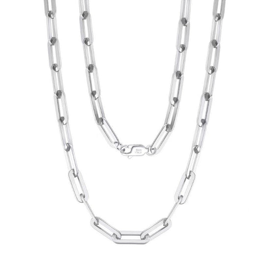 925 sterling silver paperclip necklace