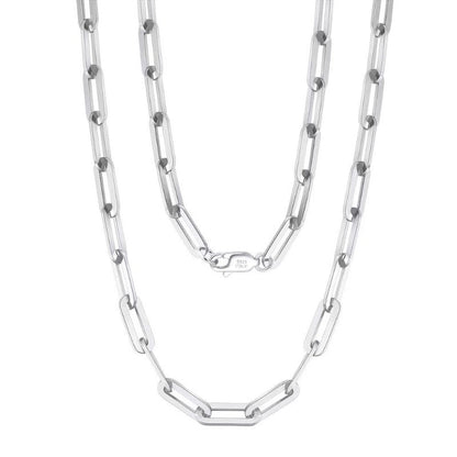 925 sterling silver paperclip necklace