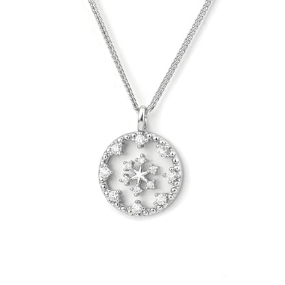 circle star diamonds necklace