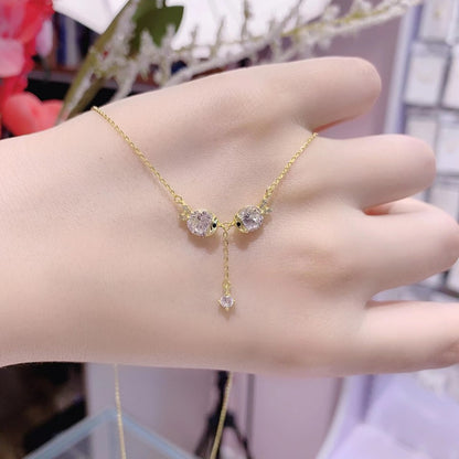 diamond fish necklace gold