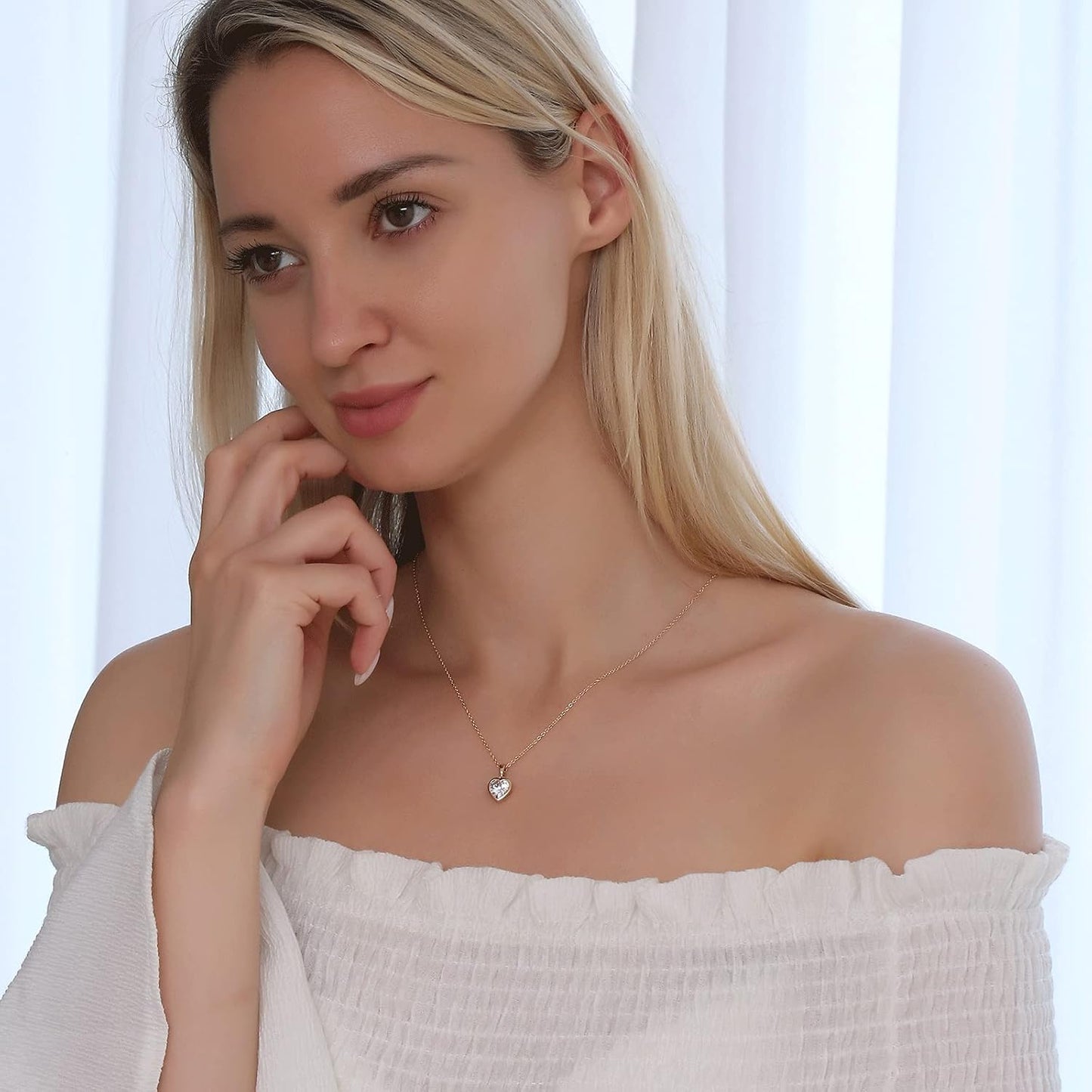 Three-Stone Swirl Pendant Necklace