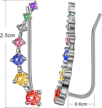 Zircon Ear Climber Earrings