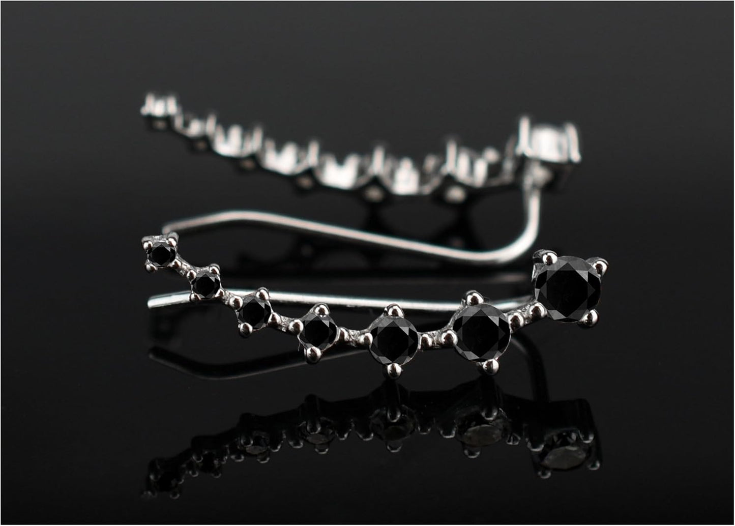 Zircon Ear Climber Earrings