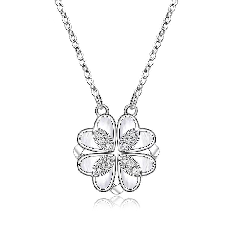 four leaf clover necklace magnetic