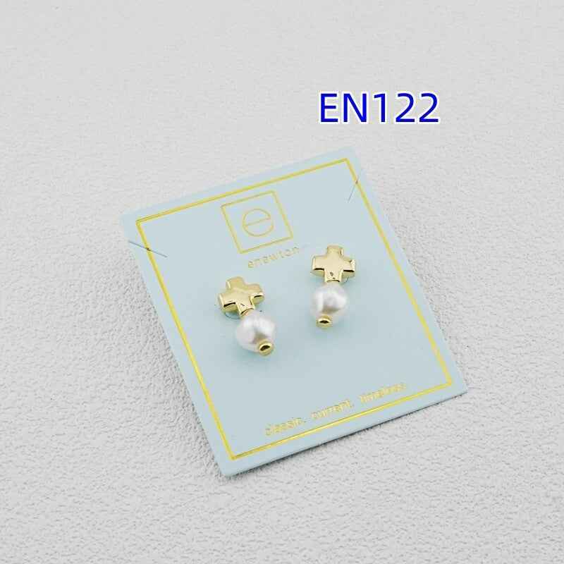 enewton cross pearl earrings