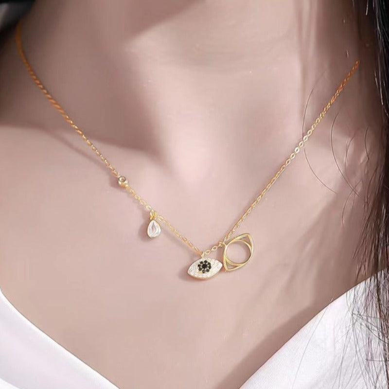 swarovski symbolic evil eye necklace for women